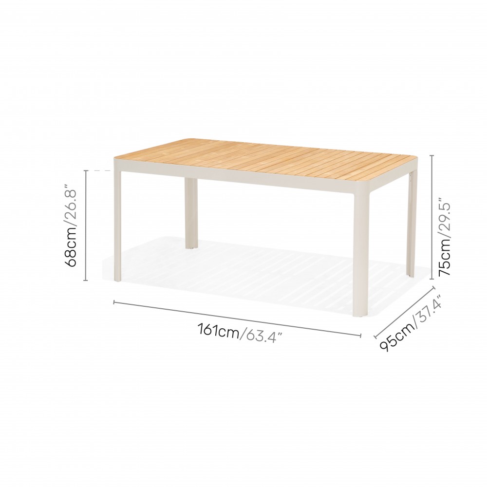 7. PORTALS DINING RECT TABLE light