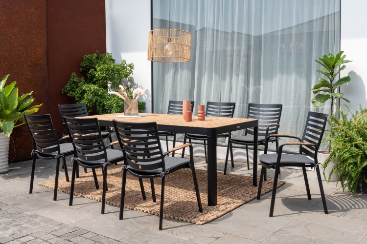 Portals 9-piece dining set (dark) 