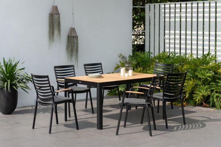 Portals 7-piece dining set (dark) 