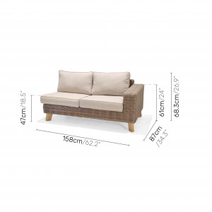 6. BAHAMAS LEFT 2 SEATER SOFA - (1)