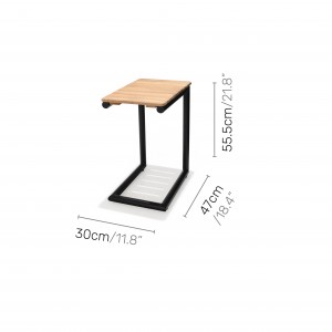 7. PORTALS C SHAPE SIDE TABLE